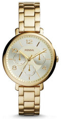 Fossil Jacqueline Gold Dial Gold Steel Strap Watch for Women - ES3667