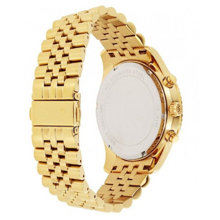 Michael Kors Lexington Gold Dial Gold Stainless Steel Strap Watch for Men - MK8494