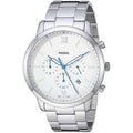 Fossil Neutra Chronograph White Dial Silver Steel Strap Watch for Men - FS5433