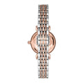 Emporio Armani Gianni T Bar Pink Dial Two Tone Steel Strap Watch For Women - AR11223