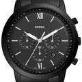 Fossil Neutra Chronograph Black Dial Black Steel Strap Watch for Men - FS5474