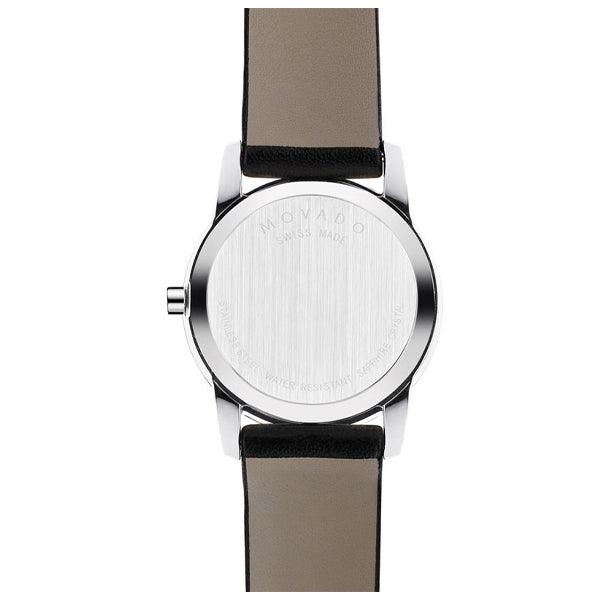 Movado Museum Classic Black Dial Leather Strap 28mm Watch For Women - 0606503