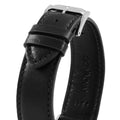 Movado Ultra Slim Black Dial Black Leather Strap Watch For Men - 0607086