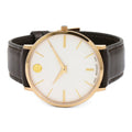 Movado Ultra Slim White Dial Brown Leather Strap Watch For Men - 0607089