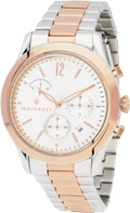 Maserati Tradizione White Dial Two Tone Stainless Steel Strap Watch For Men - R8873625001