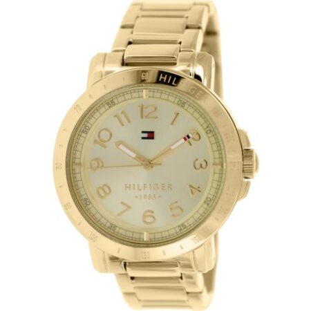 Tommy Hilfiger Bella Gold Dial Gold Steel Strap Watch for Women - 1781395