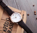 Emporio Armani Luigi White Dial Brown Leather Strap Watch For Men - AR2502