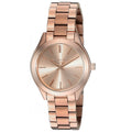 Michael Kors Slim Runway Rose Gold Dial Steel Strap Watch for Women - MK3513