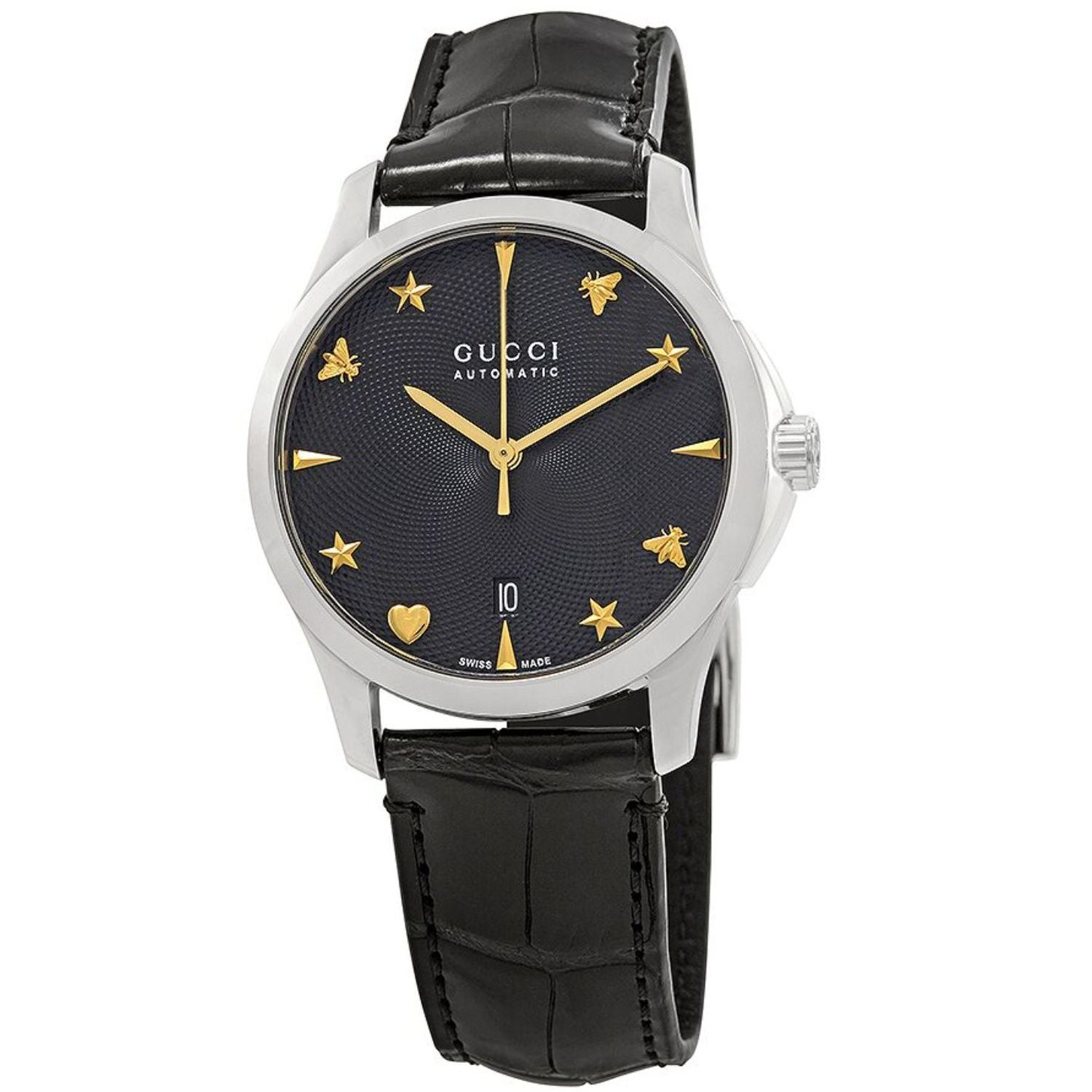 Gucci G Timeless Automatic Black Dial Watch For Women - YA126469