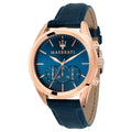 Maserati Traguardo Blue Sunray Chronograph Men's Watch - R8871612015