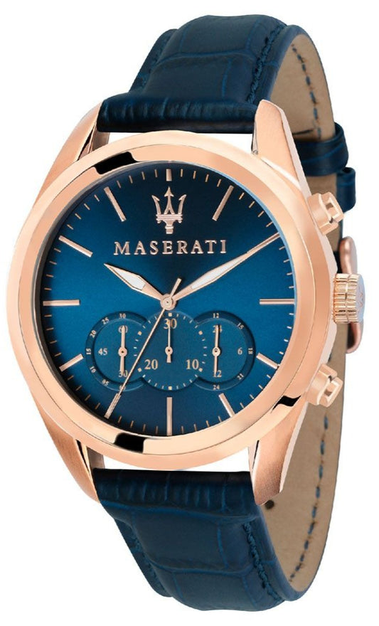 Maserati Traguardo Blue Sunray Chronograph Men's Watch - R8871612015