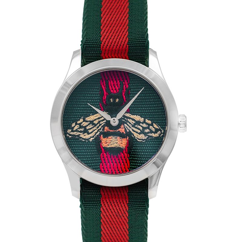 Gucci Le Marche des Merveilles Quartz Two Tone Dial Two Tone Nylon Strap Unisex Watch - YA1264060