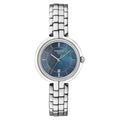 Tissot T Lady Flamingo Mother of Pearl Blue Dial Silver Steel Strap Watch For Women - T094.210.11.121.00