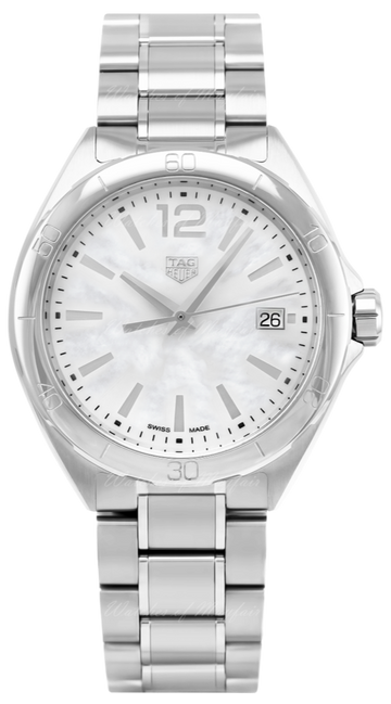 Tag Heuer Formula 1 35mm White Mother of Pearl Dial Silver Steel Strap Watch for Women - WBJ1318.BA0666