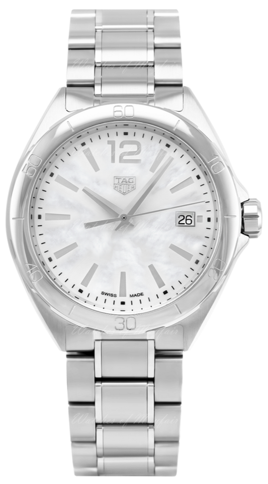 Tag Heuer Formula 1 35mm White Mother of Pearl Dial Silver Steel Strap Watch for Women - WBJ1318.BA0666