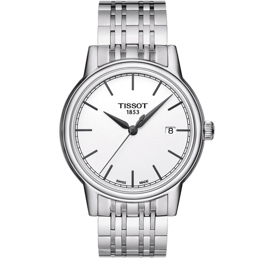 Tissot Carson Steel White Dial Quartz Watch For Men - T085.410.11.011.00