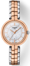 Tissot T Lady Flamingo Lady Mother of Pearl Dial Two Tone Steel Strap Watch For Women - T094.210.22.111.00