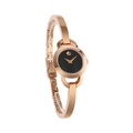 Movado Rondiro 22mm Black Dial Rose Gold Watch For Women - 0607065