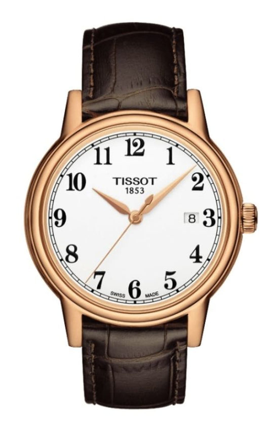 Tissot Carson White Dial Brown Leather Strap Steel Quartz Watch For Women - T085.210.36.012.00