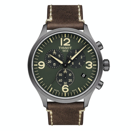 Tissot T Sport Chrono XL Olive Green Dial Watch For Men - T116.617.36.097.00