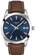 Tissot Gentleman Blue Dial Brown Leather Strap Watch For Men - T127.410.16.041.00