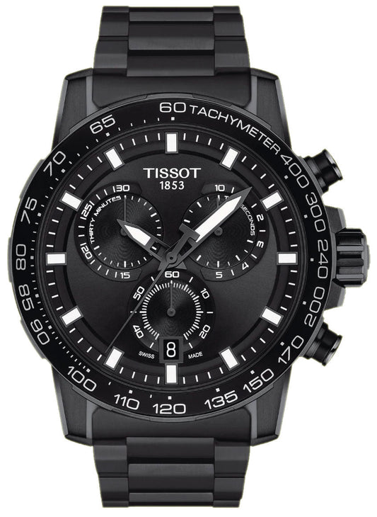 Tissot Supersport Chrono Black Dial Stainless Steel Watch For Men - T125.617.33.051.00