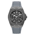 Guess Legacy Grey Dial Grey Silicone Strap Watch For Men - W1048G1