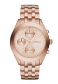 Marc Jacobs Peeker Chronograph Rose Gold Dial Stainless Steel Strap Watch for Women - MBM3394