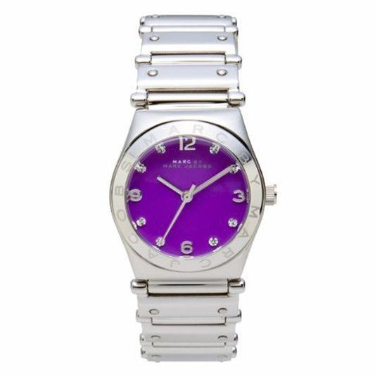 Marc Jacobs Marc Amy Purple Dial Silver Stainless Steel Strap Watch for Women - MBM8560
