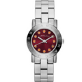 Marc Jacobs Amy Red Dial Silver Stainless Steel Strap Watch for Women - MBM3335