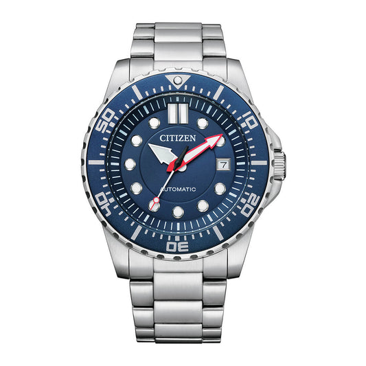 Citizen Promaster Mechanical Blue Dial Silver Stainless Steel Strap Watch For Men - NJ0121-89L