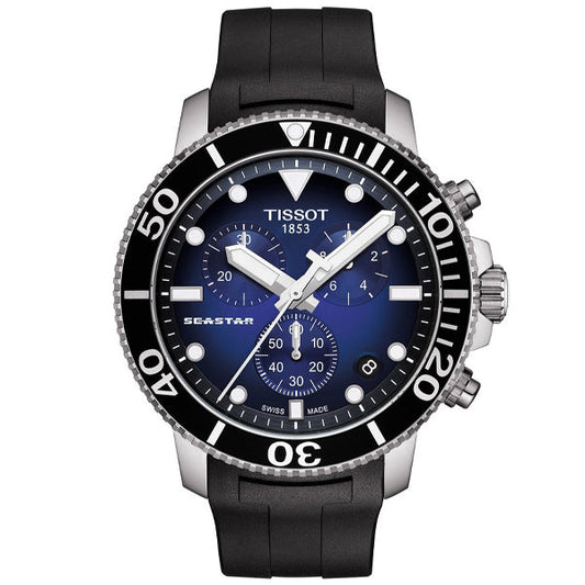 Tissot Seastar 1000 Blue Dial Chronograph Quartz Watch For Men - T120.417.17.041.00