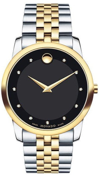 Movado Museum Classic Quartz Black Dial 28mm Watch For Men - 0606879