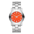 Marc Jacobs Marc Amy Red Dial Silver Stainless Steel Strap Watch for Women - MBM3302