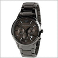 Emporio Armani Classic Chronograph Grey Dial Grey Steel Strap Watch For Men - AR2454