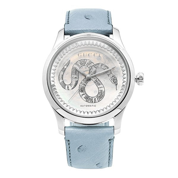 Gucci G Timeless Automatic Mother of Pearl Dial Watch For Women - YA1264113