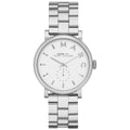 Marc Jacobs Baker White Dial Silver Stainless Steel Strap Watch for Women - MBM3242