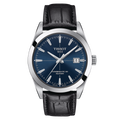 Tissot Gentleman Powermatic 80 Silicium Blue Dial Black Leather Strap Watch For Men - T127.407.16.041.01