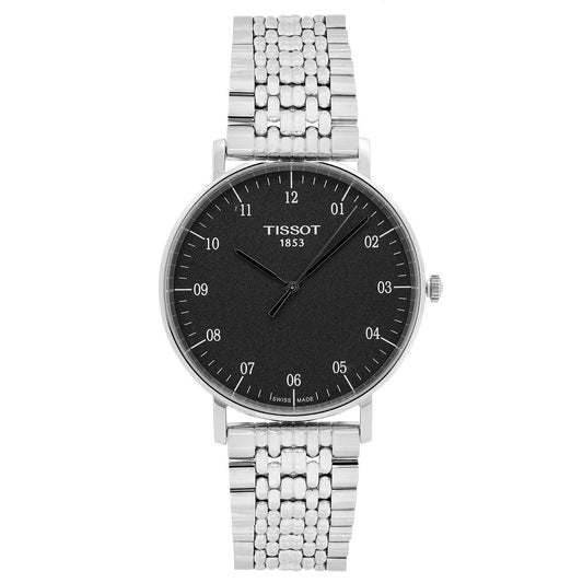 Tissot Everytime Large Stainless Steel Dark Rhodium Quartz Watch For Men - T109.610.11.077.00