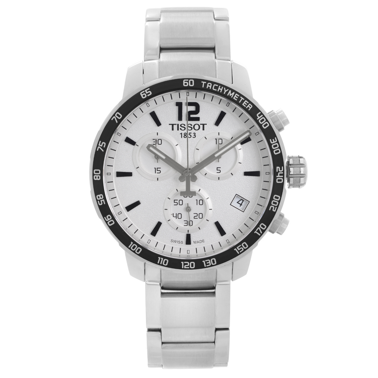 Tissot Quickster Chronograph Silver Dial Watch For Men - T095.417.11.037.00