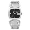 Gucci G Gucci Diamonds Black Dial Silver Steel Strap Watch For Women - YA125406