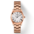 Tissot T Wave Mother of Pearl Dial Rose Gold Steel Strap Watch For Women - T112.210.33.113.00