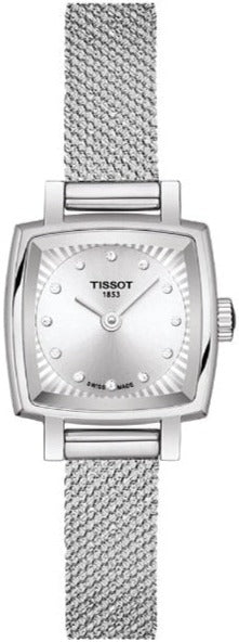 Tissot Lovely Square Silver Mesh Bracelet Watch For Women - T058.109.11.036.00