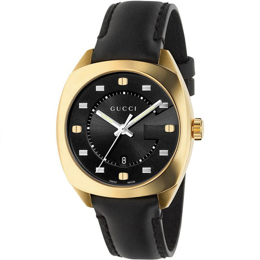 Gucci GG2570 Black Leather Black Dial Quartz Watch For Women - YA142408