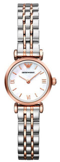 Emporio Armani Gianni T Bar Mother of Pearl Dial Two Tone Steel Strap Watch For Women - AR1764