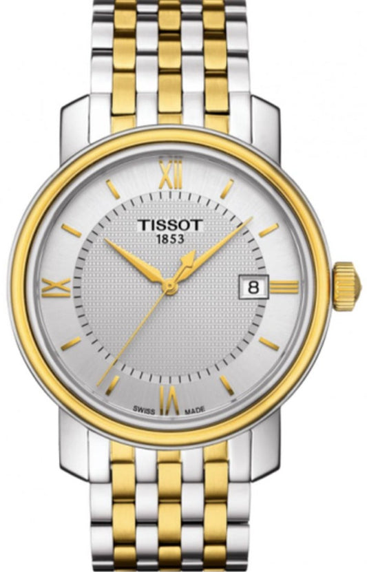Tissot T Classic Bridgeport Two Tone Silver Dial Watch For Men - T097.410.22.038.00