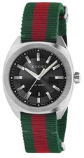 Gucci GG2570 Quartz Black Dial Two Tone Nylon Strap Watch For Men - YA142305