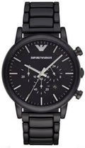 Emporio Armani Luigi Chronograph Black Dial Black Steel Strap Watch For Men - AR1895