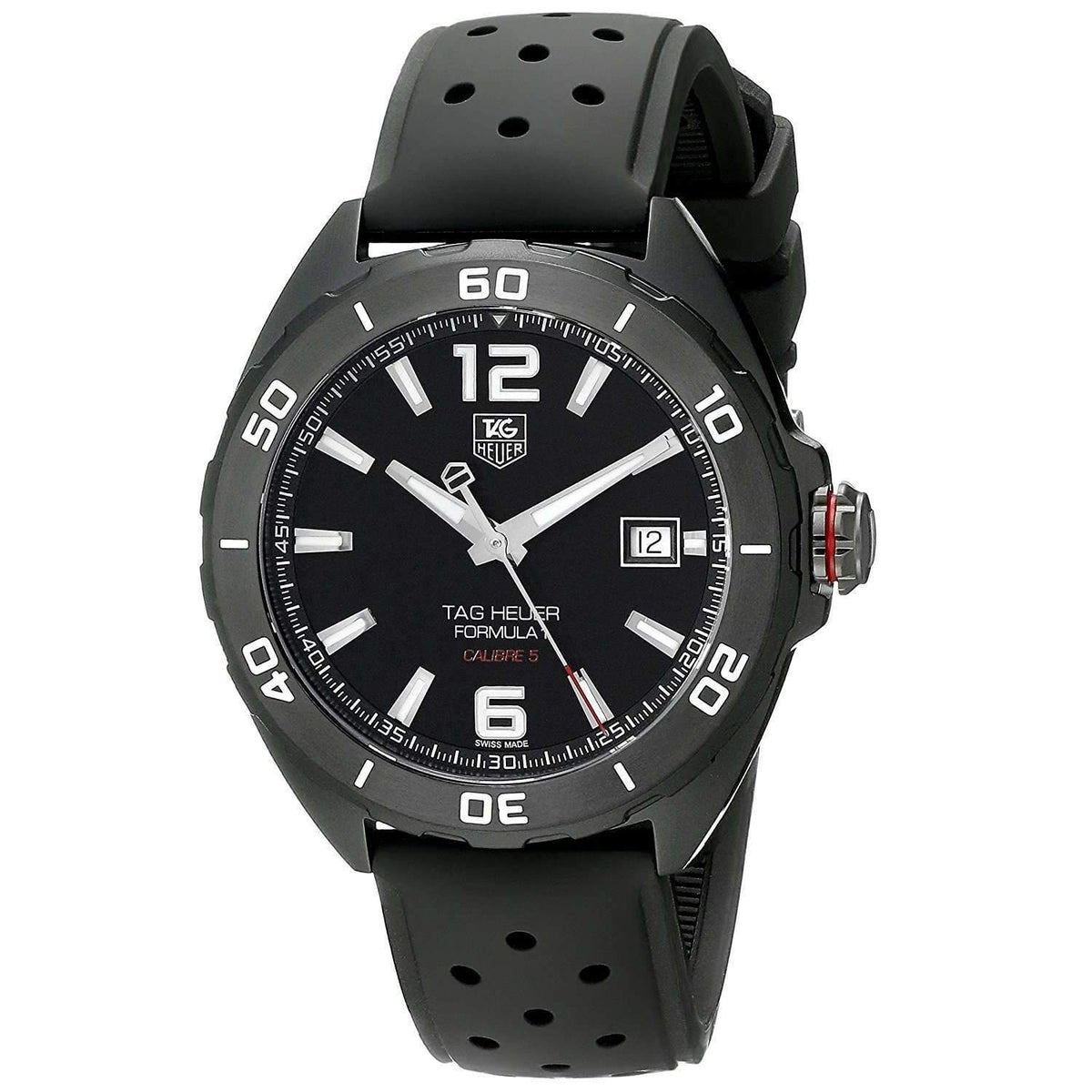 Tag Heuer Formula 1 Automatic 41mm Black Dial Black Rubber Strap Watch for Men - WAZ2115.FT8023