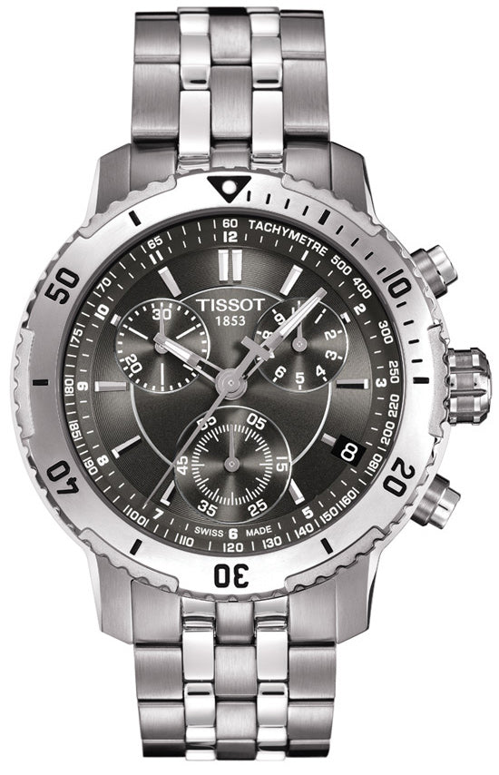 Tissot PRS 200 Grey Dial Chronograph Watch For Men - T067.417.11.051.00